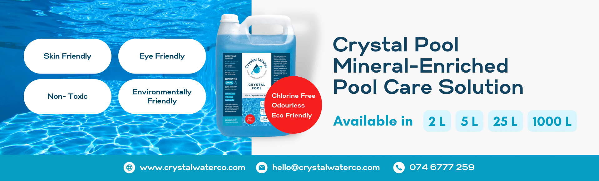 Crystal Pool Mineral-Enriched Pool Cleaning Solution